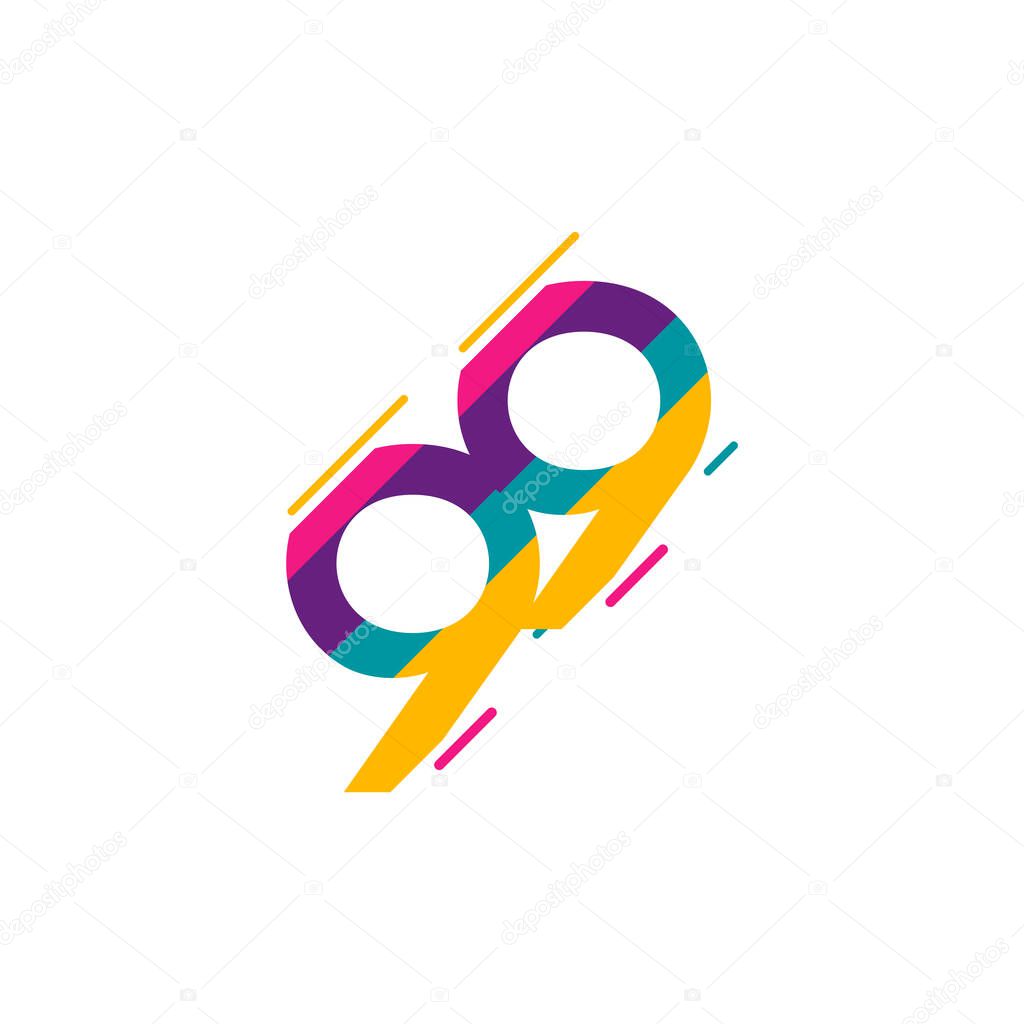 99 Years Anniversary Celebration Logo Vector Template Design Illustration