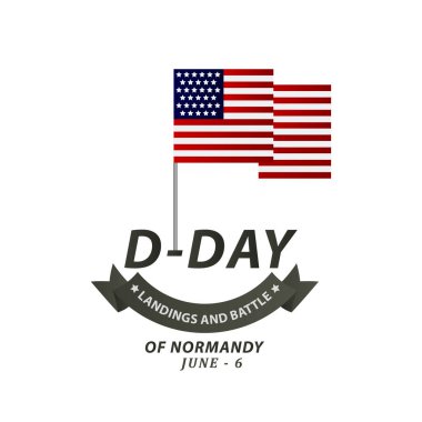 Normandiya Çıkarması ve Normandiya Vektör Şablonu Şablon Çizimi Savaşı