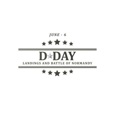 Normandiya Çıkarması ve Normandiya Vektör Şablonu Şablon Çizimi Savaşı