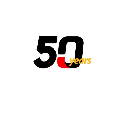 50. Yıldönümü Kutlama Vektör Şablonu Tasarım İllüstrasyonu