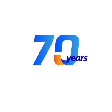 70. Yıldönümü Kutlama Vektör Şablonu Tasarım İllüstrasyonu