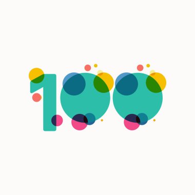 100. yıl dönümü kutlama Vektör Şablonu Tasarım Çizimi