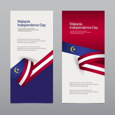 Malezya Bağımsızlık Günü Kutlaması Yaratıcı Pazar Vektör Şablonu Çizimi