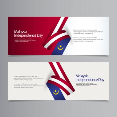 Malezya Bağımsızlık Günü Kutlaması Yaratıcı Pazar Vektör Şablonu Çizimi