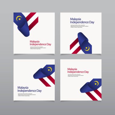 Malezya Bağımsızlık Günü Kutlaması Yaratıcı Pazar Vektör Şablonu Çizimi