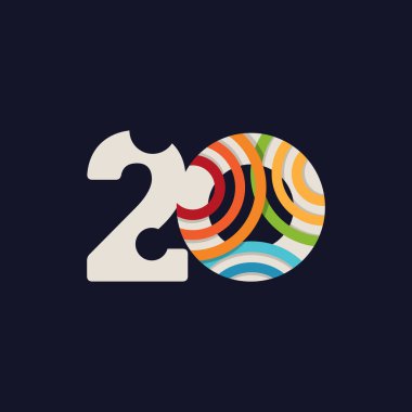 20. yıl dönümü kutlama Vektör Şablonu Tasarım İllüstrasyonu