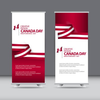 Mutlu Kanada Bağımsızlık Günü Yaratıcı Tasarım Vektör Şablonu