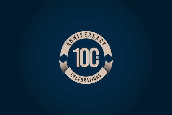 100 Jaar Jubileum Viering Logo Vector Template Ontwerp Illustratie — Stockvector