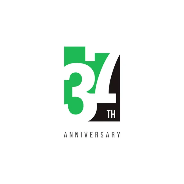 Anniversary Celebration Ation Logo Vector Template Design Illustration — 图库矢量图片