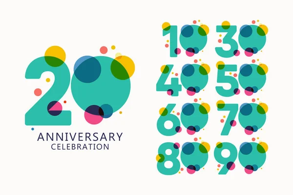 Años Aniversario Celebración Logo Vector Plantilla Diseño Ilustración — Archivo Imágenes Vectoriales