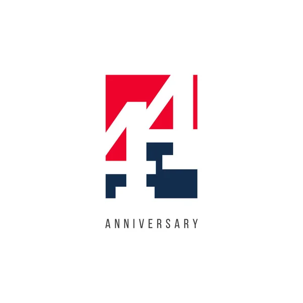 Anos Aniversário Celebração Logo Vector Template Design Ilustração — Vetor de Stock