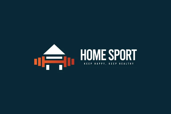 ホームスポーツロゴアイコンベクトルテンプレートデザインイラスト — ストックベクタ