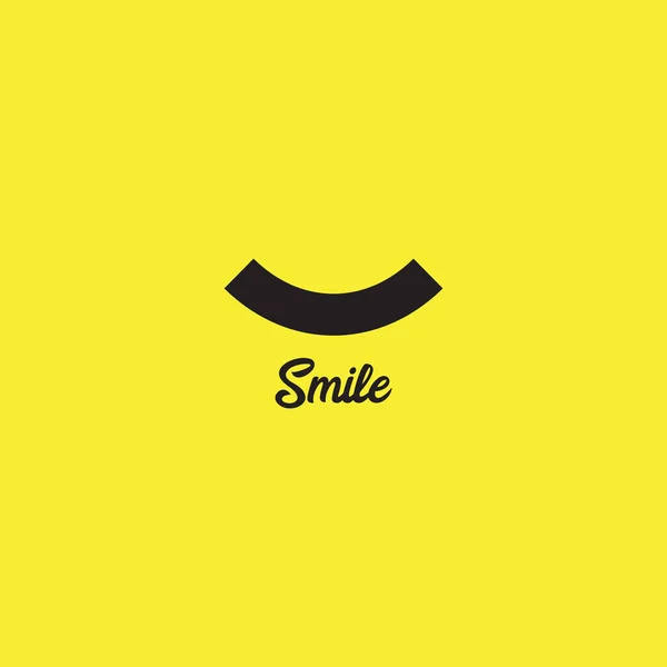 Sonrisa Emoticon Logo Vector Plantilla Diseño Ilustración — Archivo Imágenes Vectoriales