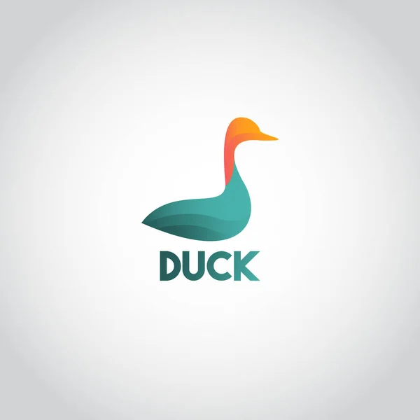 Duck Logo Ikon Vektor Mall Design Illustration — Stock vektor