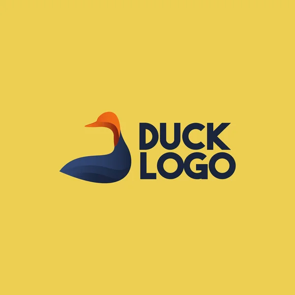 Duck Logo Simgesi Vektör Şablonu Tasarım Llüstrasyonu — Stok Vektör