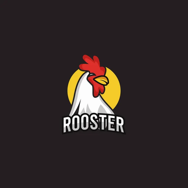 Rooster Full Color Logo Vector Template Design Illustration — Stock Vector