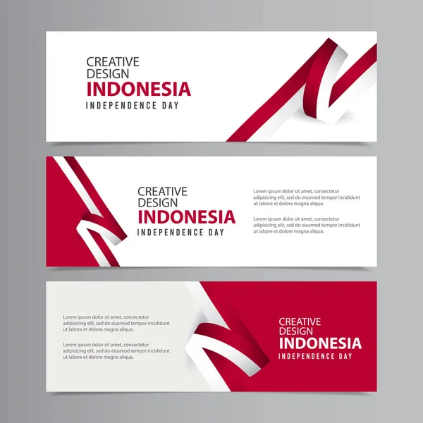 Happy Indonesia Independence Day Celebration Creative Market Vector Template Design — Stockový vektor