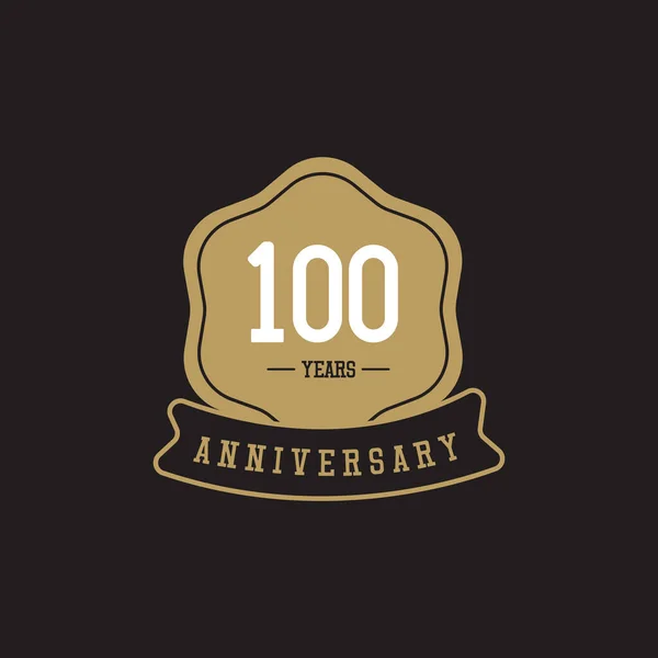 100 Anos Celebração Aniversário Vector Template Design Ilustração —  Vetores de Stock