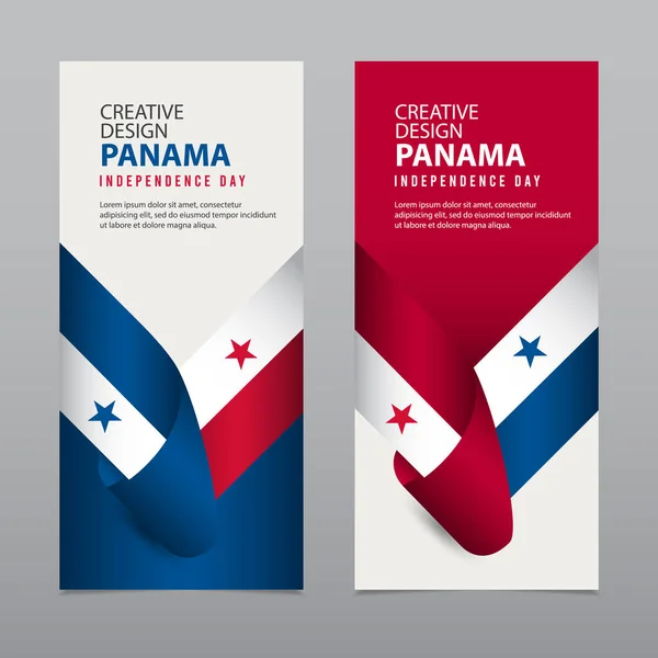 Feliz Día Independencia Panamá Diseño Creativo Vector Plantilla Ilustración — Vector de stock