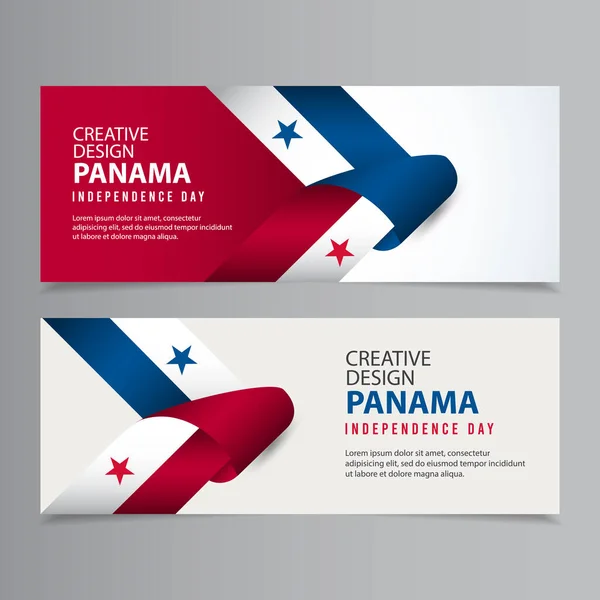 Feliz Día Independencia Panamá Diseño Creativo Vector Plantilla Ilustración — Vector de stock