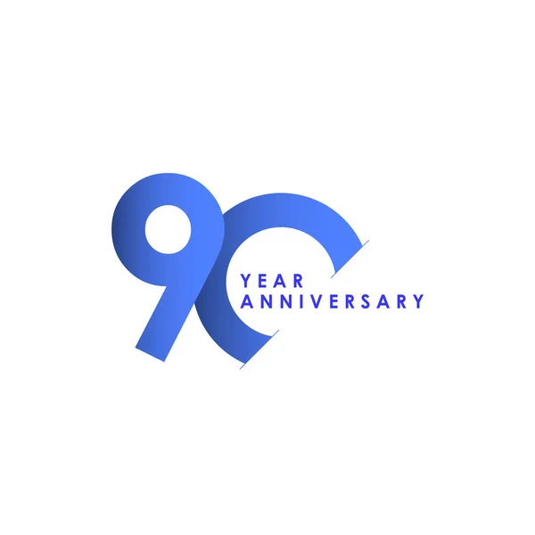 Χρόνια Εορτασμού Επέτειος Blue Gradient Διάνυσμα Πρότυπο Εικονογράφηση — Διανυσματικό Αρχείο
