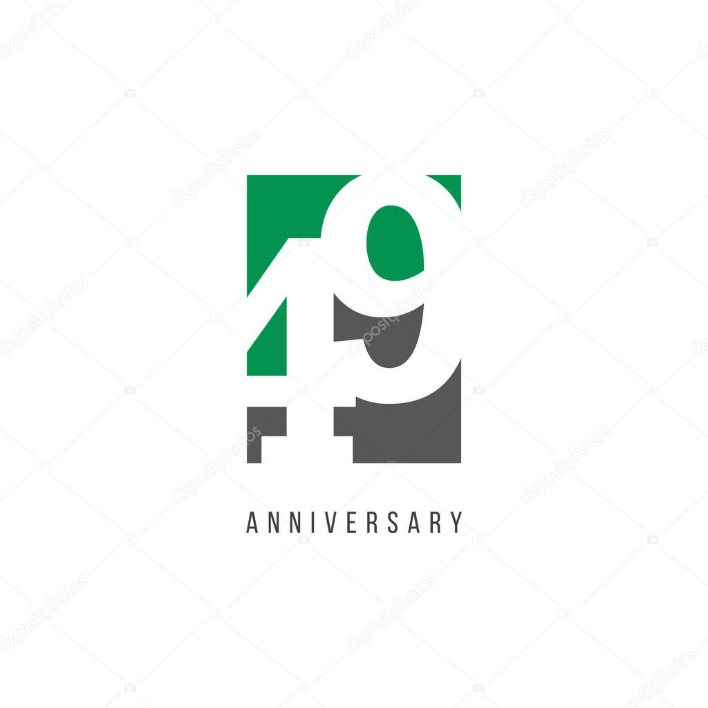 49 Years Anniversary Celebration Logo Vector Template Design Illustration