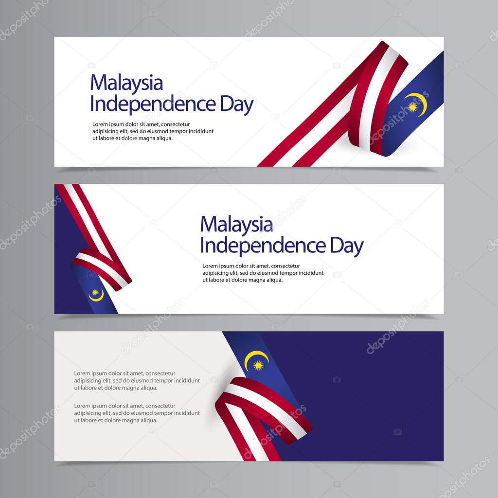Happy Malaysia Independence Day Celebration Creative Market Vector Template Design Illustration