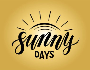 Harflerin çizimi Sunny days, EPS 10