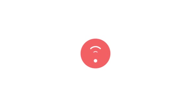 Animation Wifi Connection Icon Isolated White Background — 비디오
