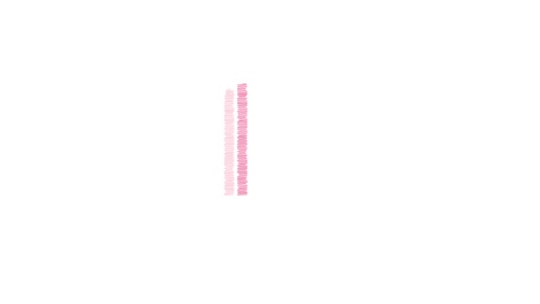 Значок Анимации Столбчатого Графа Диаграммы Линий Изолированный Белом Фоне — стоковое видео