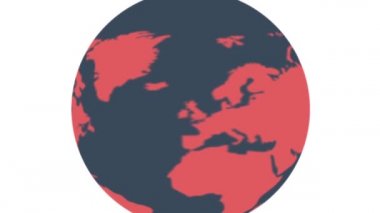 Globe 'un görüntüsü. Beyaz bir arkaplanda izole edilmiş.