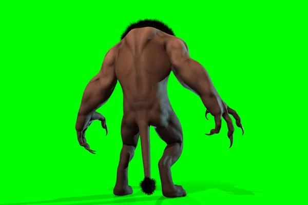 Fantasy Figur Humanoid Lion Epischer Pose Rendering Auf Schwarzem Hintergrund — Stockfoto
