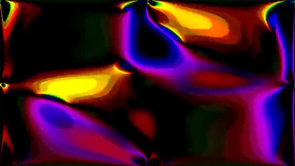 Abstract Kleurenfilm Clip Met Knipperende Ster Fractal Beeld — Stockvideo