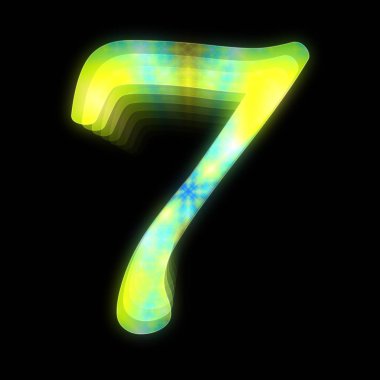 Siyah karo üzerine istiflenmiş sermaye numarasının 3d canlandırması