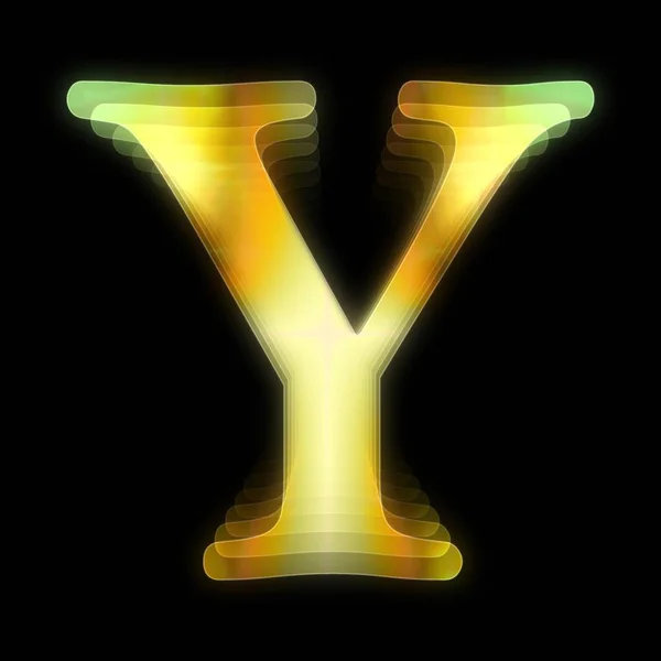 ブラックタイル上の積層虹アルファベット大文字の3Dレンダリング — ストック写真