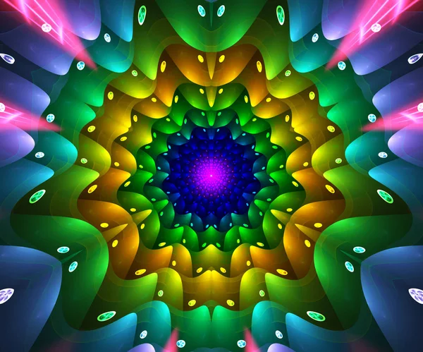 Oluşturulan bilgisayar renkli fractal sanat — Stok fotoğraf