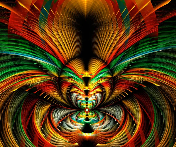 Oluşturulan bilgisayar renkli fractal sanat — Stok fotoğraf