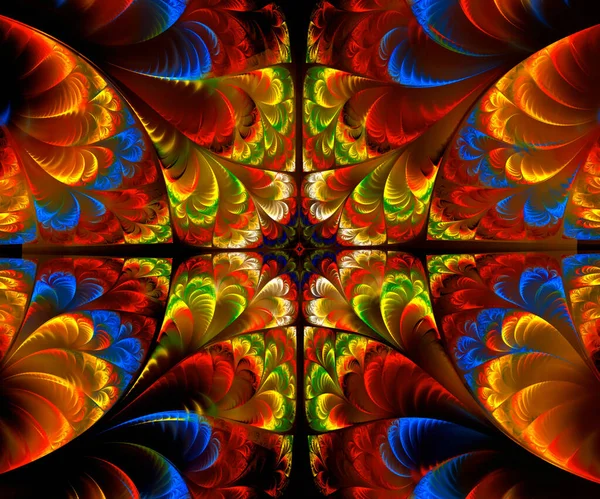 Arte Fractal Colorido Generado Por Computadora Para Arte Creativo Diseño — Foto de Stock