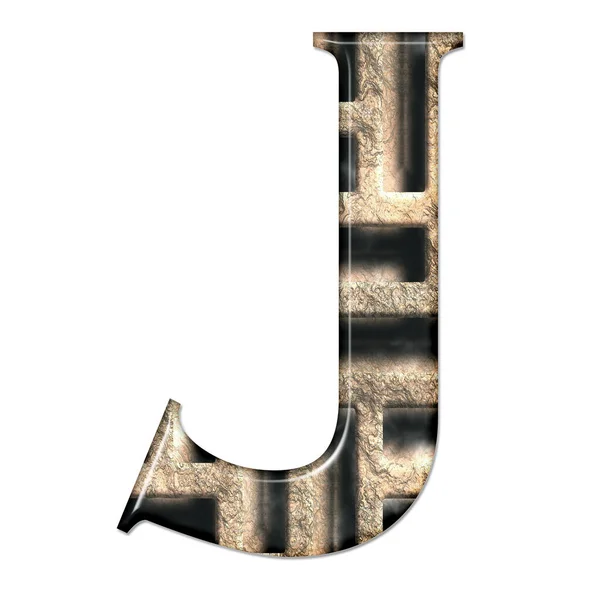 Визуализация Шаблона Композиционного Материала Текстуры Алфавита Заглавной Буквы — стоковое фото