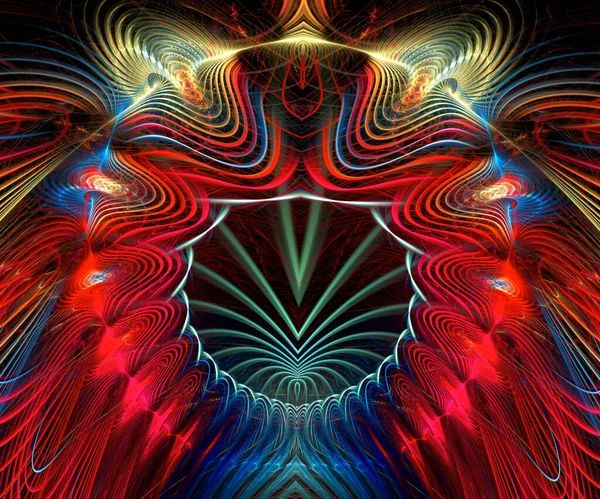 Arte Fractal Colorido Generado Por Computadora Para Arte Creativo Diseño —  Fotos de Stock