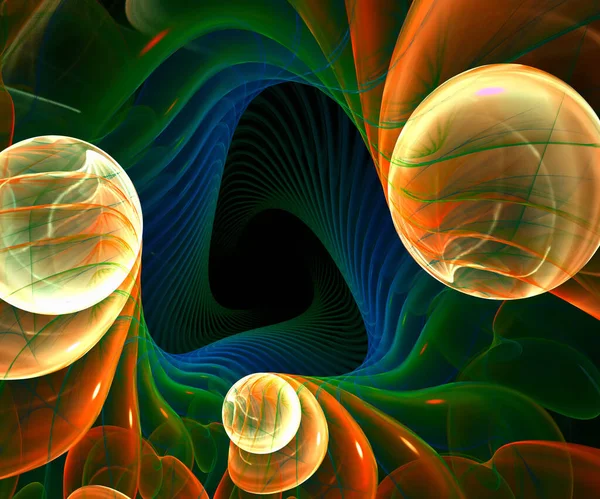 Computer Generated Colorful Fractal Artwork Creative Art Design Entertainment — Stock Photo, Image