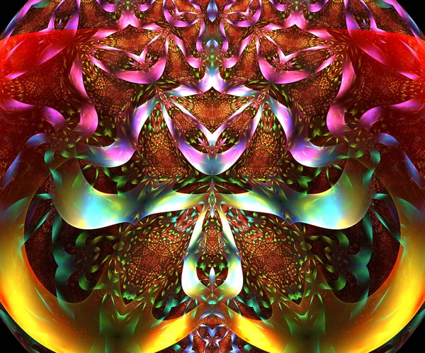 Wygenerowane Komputerowo Kolorowe Fraktal Grafika Kreatywne Sztuka Design Rozrywki — Zdjęcie stockowe