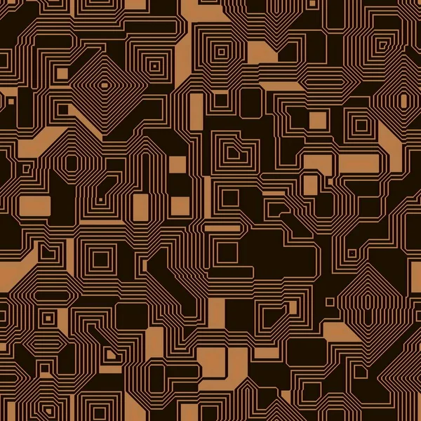 Circuito Senza Soluzione Continuità Colorato Modello Piastrelle Sfondo Modello Creativo — Foto Stock