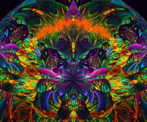 Computer Gegenereerde Kleurrijke Fractal Kunstwerken Voor Creatief Ontwerp Entertainment — Stockfoto