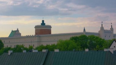 Polonya, Lublin 'deki Rönesans tarzı şatonun ön görüntüsü