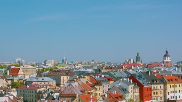 05.28.2019 - Lublin, Polsko: Letní panorama města Lublinu — Stock video