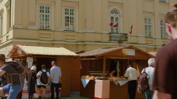 Trybunał Koronny na Rynku w Lublinie. Polska — Wideo stockowe