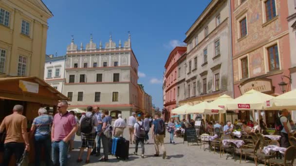 Korunní soud na tržišti v Lublinu. Polsko — Stock video