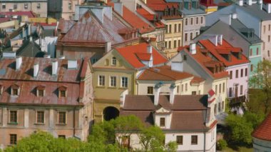 Polonya, Avrupa 'daki Lublin şehrinin yaz manzarası - yüksek kaliteli stok görüntüleri