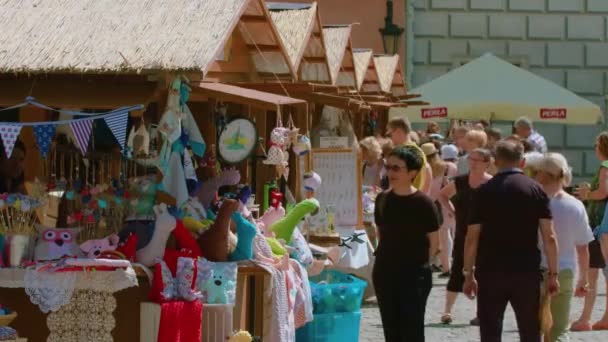 Tribunal de la Corona en la Plaza del Mercado en Lublin. Polonia — Vídeos de Stock